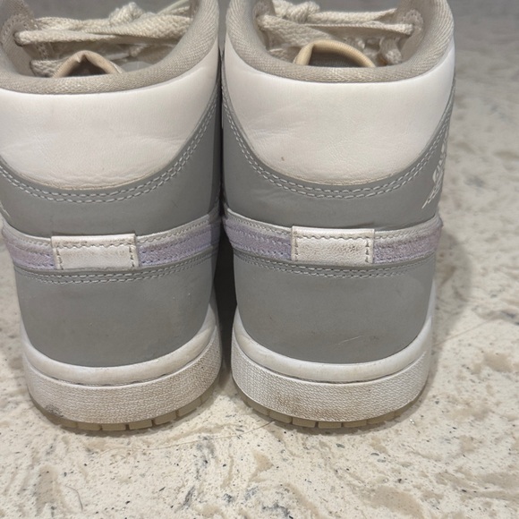 Jordan Women's Gray and Cream High-Top Sneakers - Picture 6 of 7